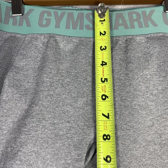 Gymshark Leggings Womens Small Flex Smokey Grey Marl Light Green Seamless - Picture 5 of 8